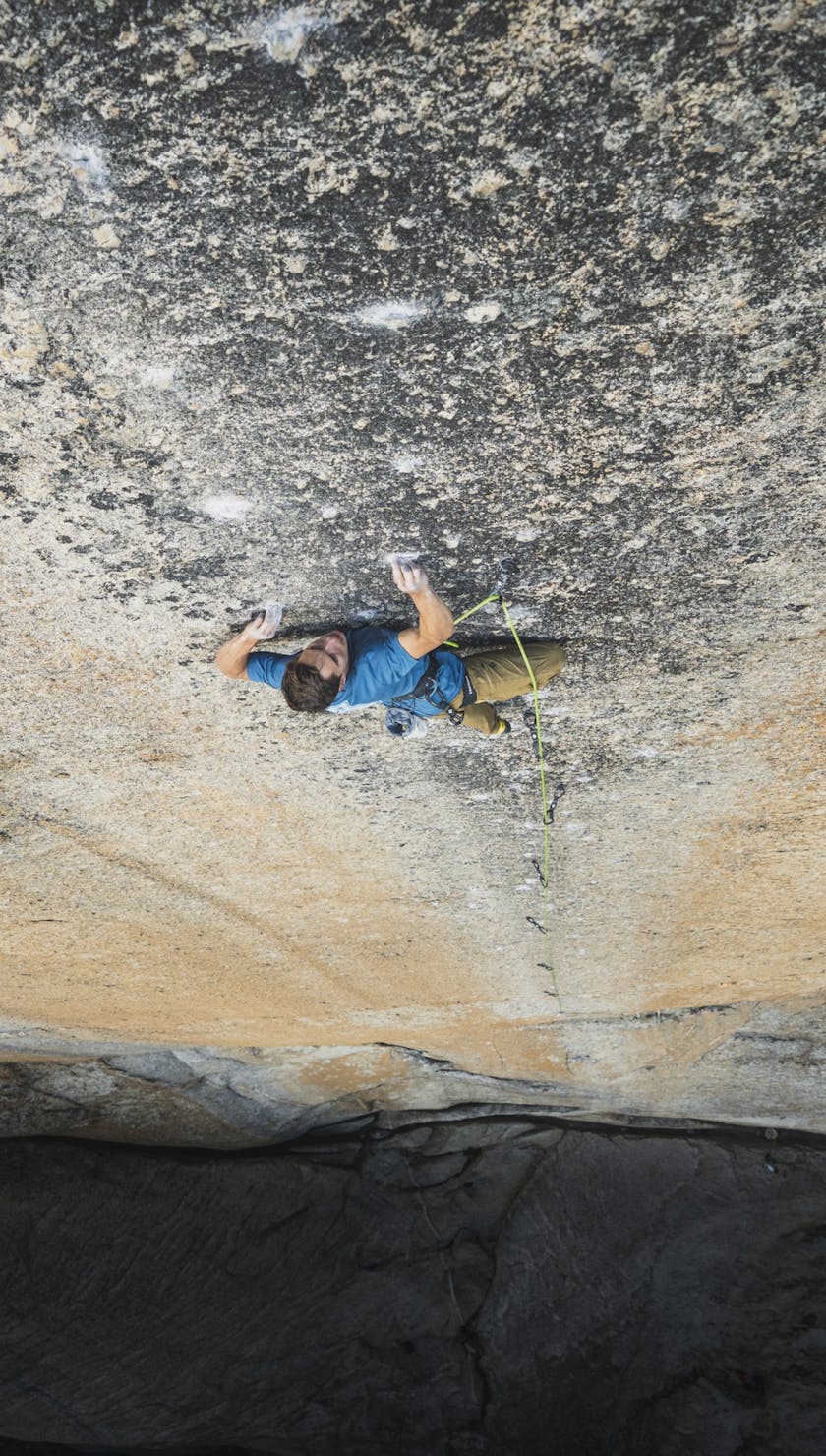 Spring Outlet Sale. BD athlete Conor Herson climbing in Yosemite, CA. 