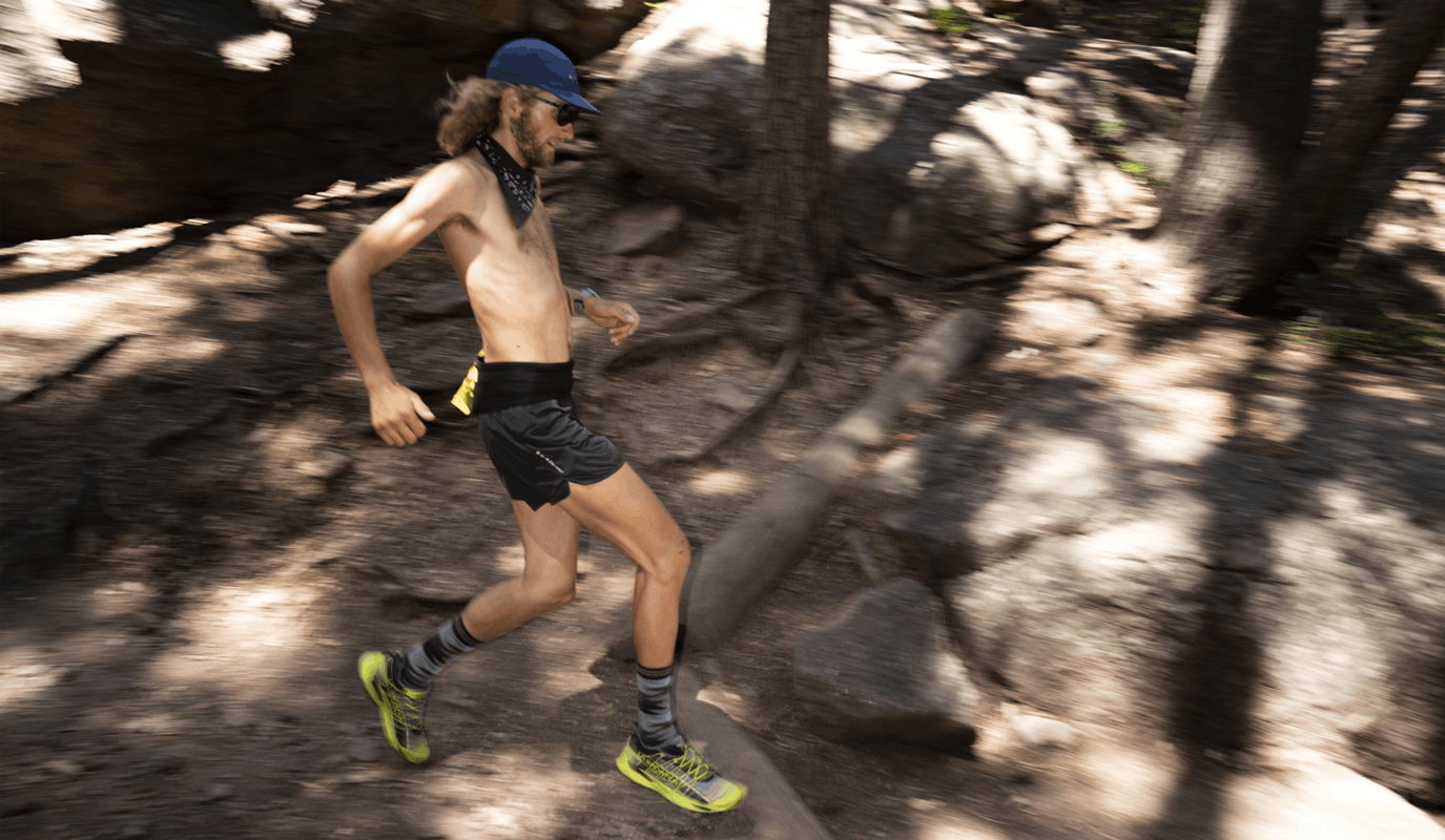 Black Diamond athlete Kyle Richardson running Green Mt. near Boulder CO.  
