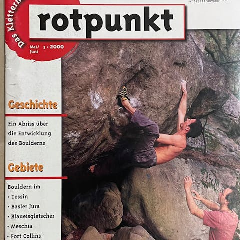 A article clipping of an old climbing magazine. 
