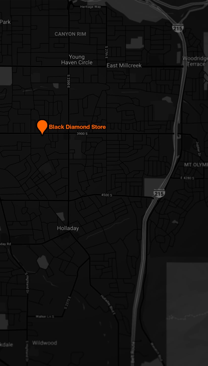 Black Diamond Millcreek Store location map
