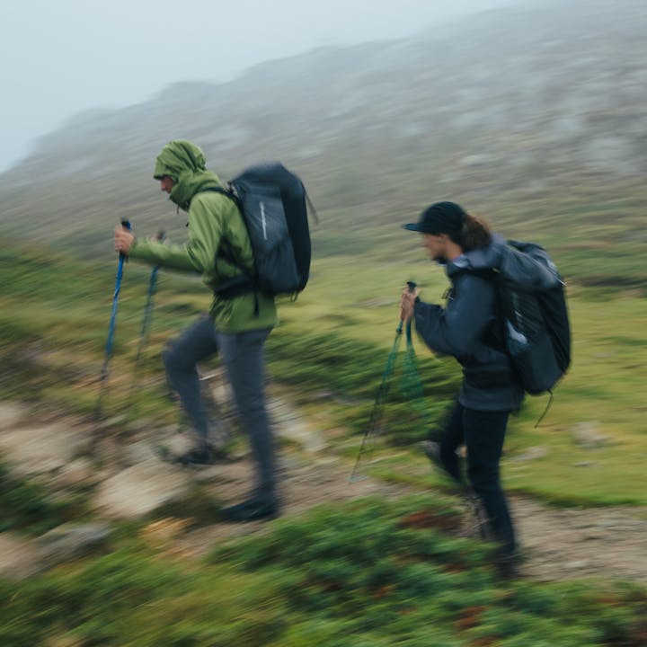 Two fastpackers with Betalight Packs move quickly. 
