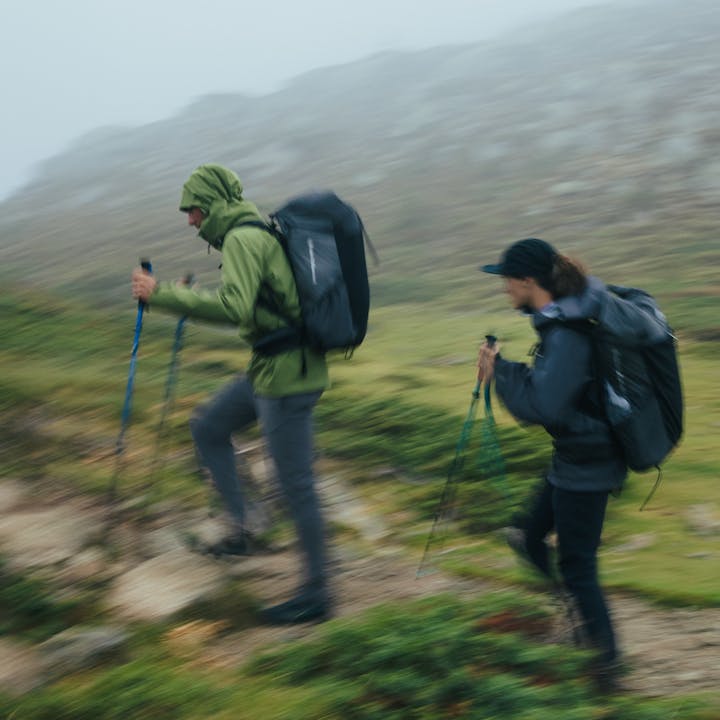 Two fastpackers with Betalight Packs move quickly. 