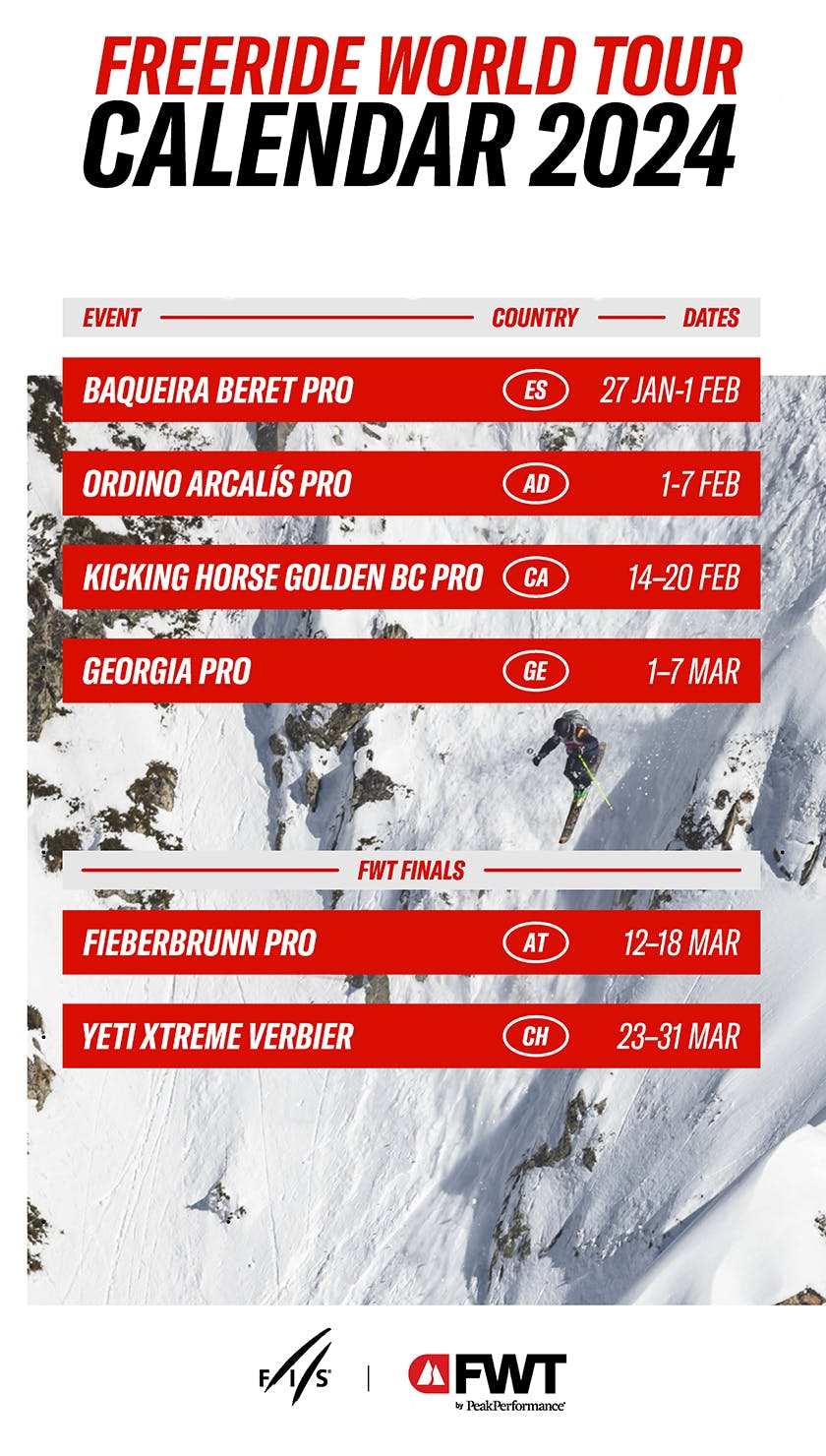 Freeride World Tour Schedule. 