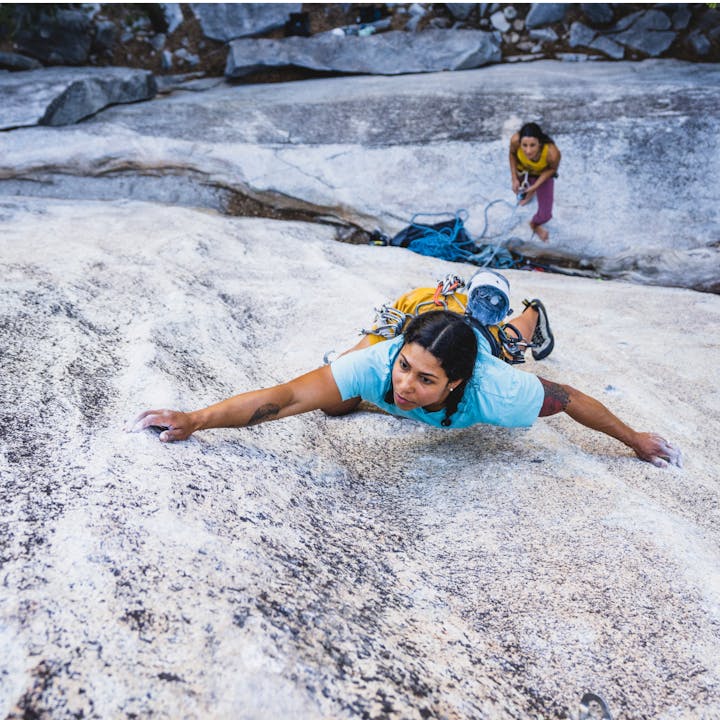 BD Ambassador Maiza Lima and BD Athlete Daila Ojedac climbing the famed Valhalla (5.11). 