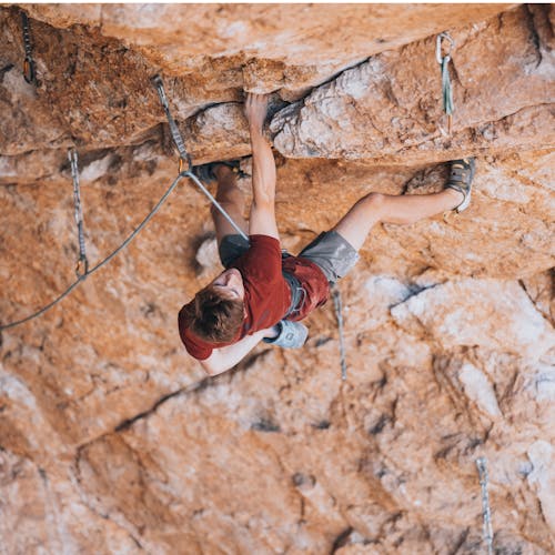 Colin Duffy climbing in southern Utah. 