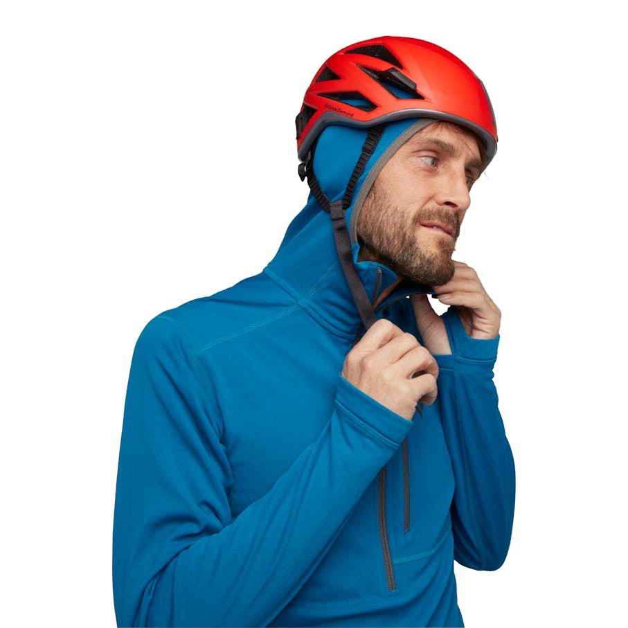 Close fitting, under-the-helmet hood