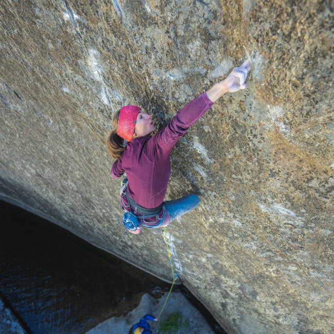 Babsi on the Fourth Ascent of Meltdown (5.14c) 