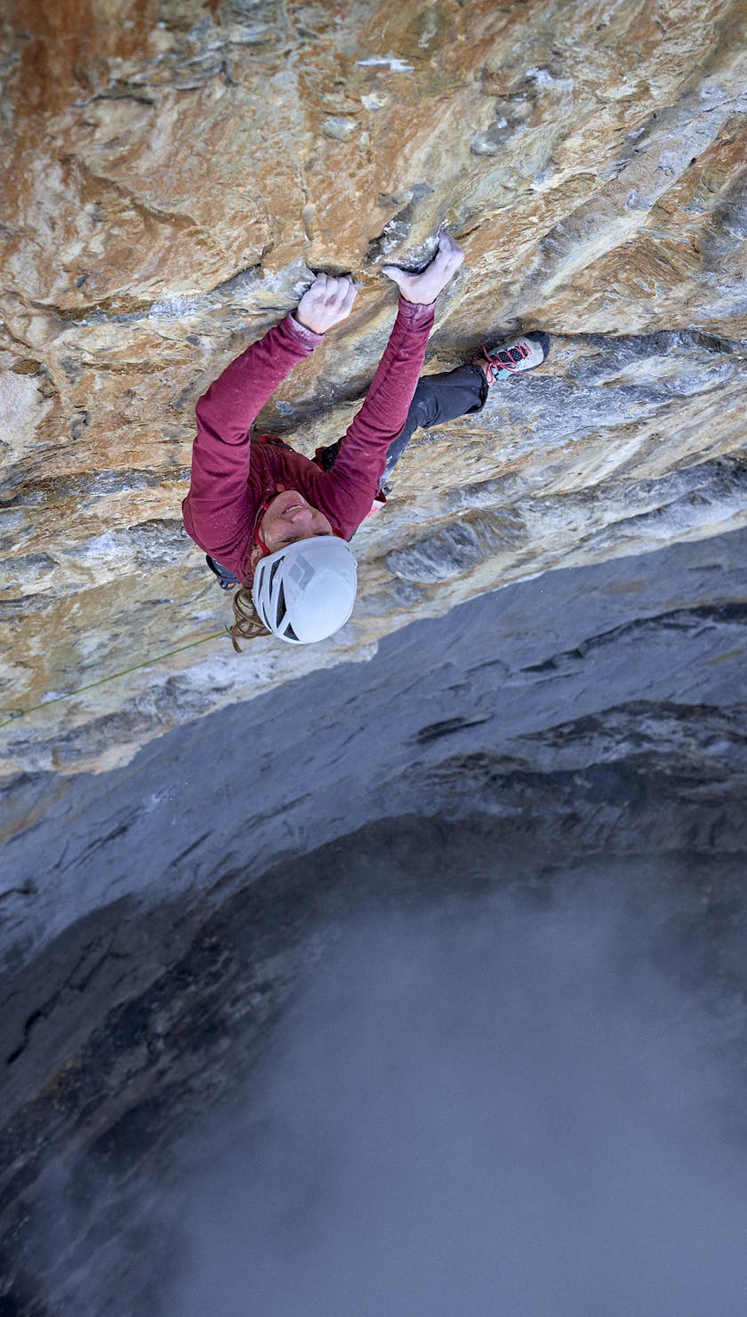 Black Diamond athlete Babsi Zangerl climbing the Eiger's North Face